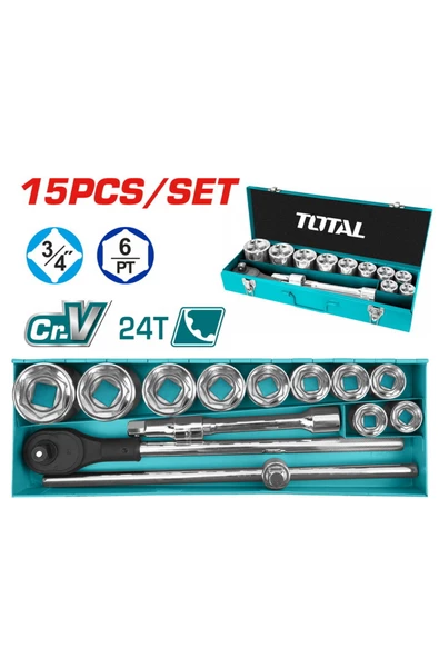 15 Parça 3/4'' Lokma Takımı  THT341151 NMS HIRDAVAT