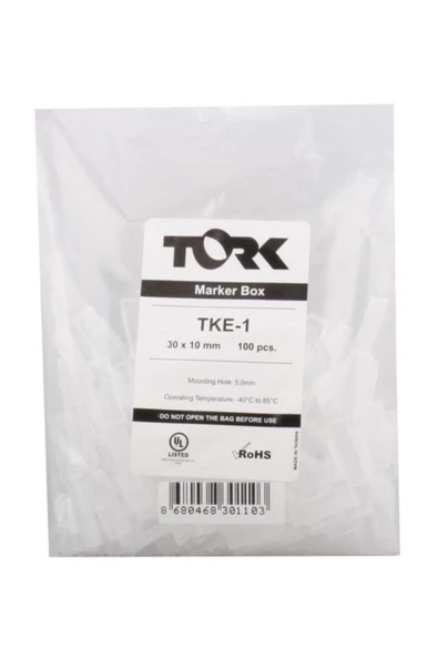Tke-1 33-12 Kablo Bağı Etiket Taşıyıcı 100lü Paket
