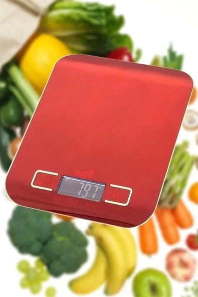 Tf 1002 Hassas Ölçümlü  Maksimum 5 Kg Kapasiteli Led Ekran Platin Dijital Mutfak Tartısı - 3