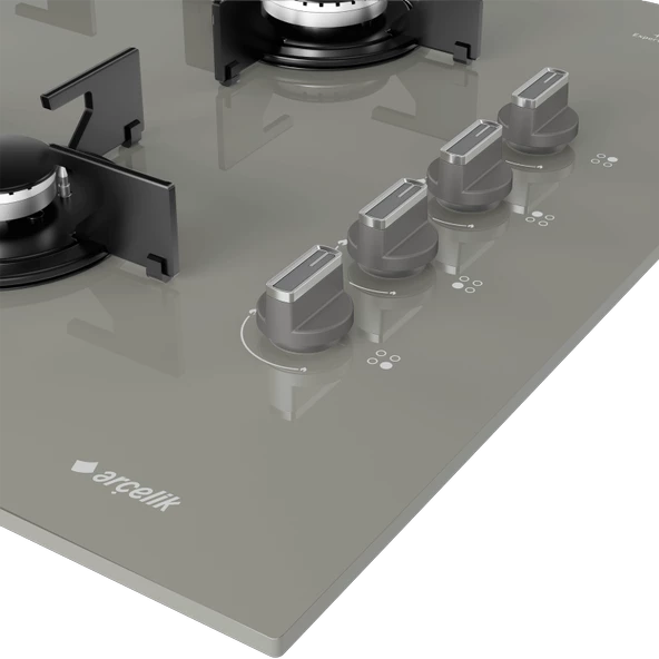 Arçelik OCD T 651 EG Grion Gri Cam Ankastre Ocak - 4