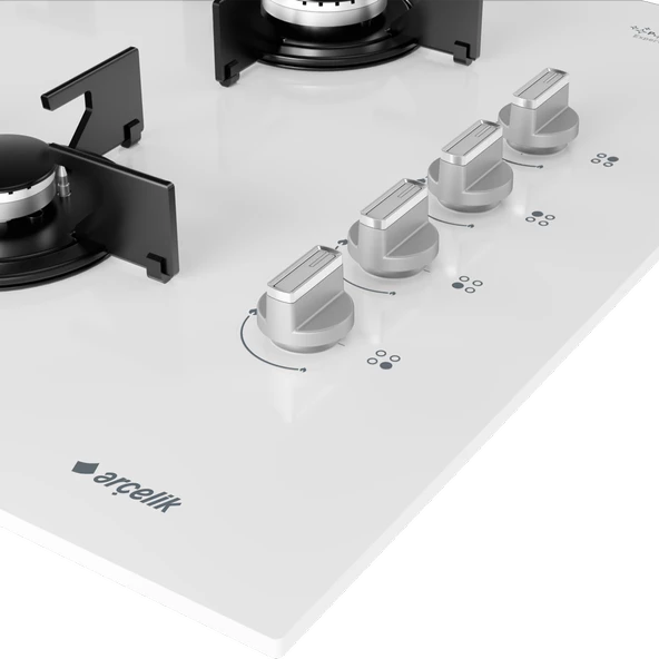 Arçelik OCD T 651 EB Beyaz Cam Ankastre Ocak - 4