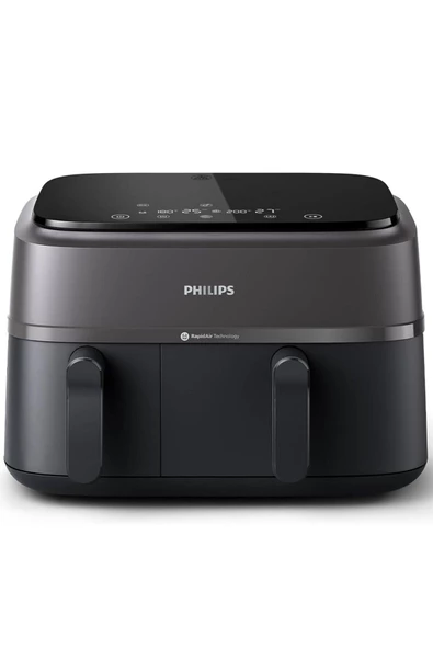 Philips 3000 Serisi Çift Hazneli Airfryer NA350/00 9 lt Yağsız Fritöz