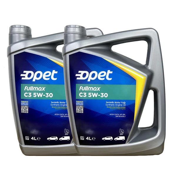 Opet Fullmax C3 5W-30 Sentetik Motor Yağı 2 x 4 Litre