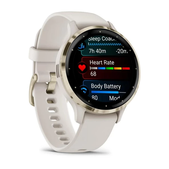 Garmin Venu 3S Soft Gold | Fil Dişi Kayışlı - 3