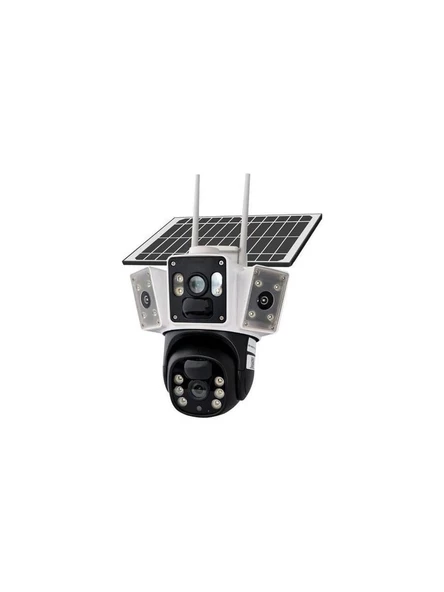 Apronx 6mp Solar 3.6 mm APX-WSP143 4g Çift Kamera 20 LED Wifi Ptz