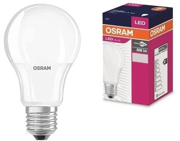 Osram 8.5Watt  E27 Led Ampul Beyaz Işık(1 Adet Satışımız)