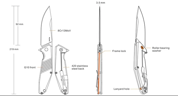 RUIKE D191-B ÇAKI - 4