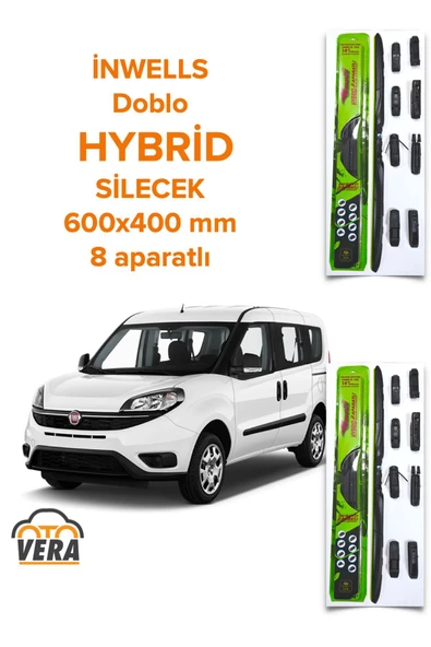 Inwells Fiat Doblo Inwells HYBRİD 8 aparatlı Silecek Takımı ürün görseli
