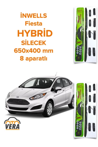 Inwells Ford Fiesta  İnwells 8 Aparatlı Yeni Hybrid Silecek Takımı 65x40 ürün görseli