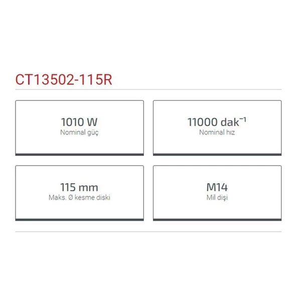 Crown CT13502-115V Devir Ayarlı Avuç Taşlama Spiral Makinesi 115 mm 1010W - 3