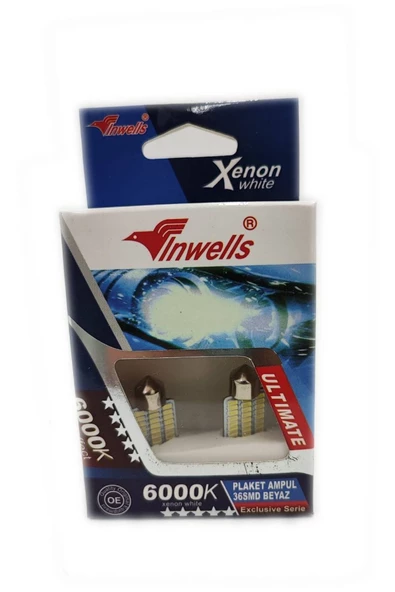 Inwells 36 Ledli Sofit Ampul 6000 K Xenon Beyazı 11x39mm