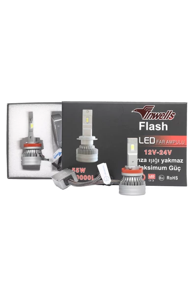 Inwells Yeni Ürün Yeni Flash Csp Led Xenon (ZENON) H11 20,000 Lümen Arıza Işığı Yakmaz .