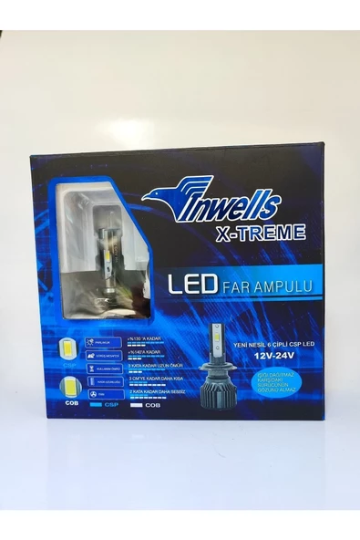 Inwells Yeni X-treme H7 12-24v Uyumlu Led Xenon (zenon) 10.000 Lümen Uyumlu