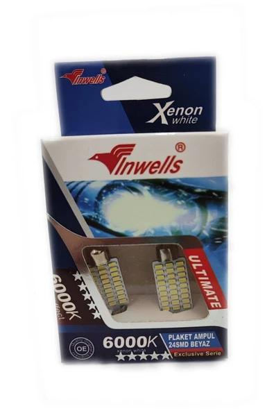 Inwells 24 Ledli Sofit Ampul 6000 K Xenon Beyazı 11x39mm