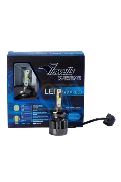 Inwells X-treme H4 12v Uyumlu Yeni Nesil Metal Turbo Led Xenon Ampul Seti 6000k Inw036008 Csp-44