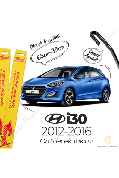 Inwells Hyundai I30 2012 - 2016 Ön Muz Silecek Takımı