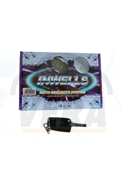 Inwells Sustalı Kumandalı Inwells 3445 12 Volt Oto Alarm Yeni Anahtar - 3