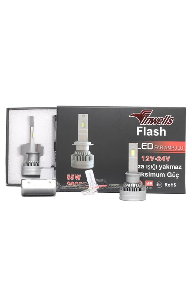 Inwells Yeni Ürün Yeni Flash Csp Led Xenon (ZENON) H1 20,000 Lümen Arıza Işığı Yakmaz . 12-24 V Uyumlu - Resim 2