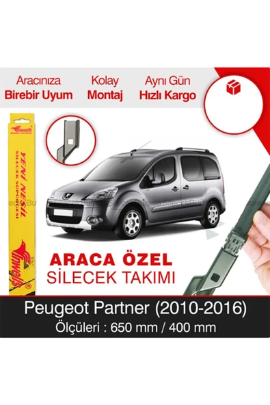 Inwells Muz Silecek Partner Tepee-berlıngo (650-400 Mm) ürün görseli