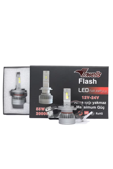 Inwells Yeni Flash Csp Led Xenon (ZENON) H4 20,000 Lümen Arıza Işığı Yakmaz 12-24 V Uyumlu