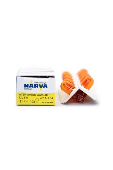 Narva 12v 5w T10 Turuncu 12961cp (AMBER) 10 Adet - Resim 2