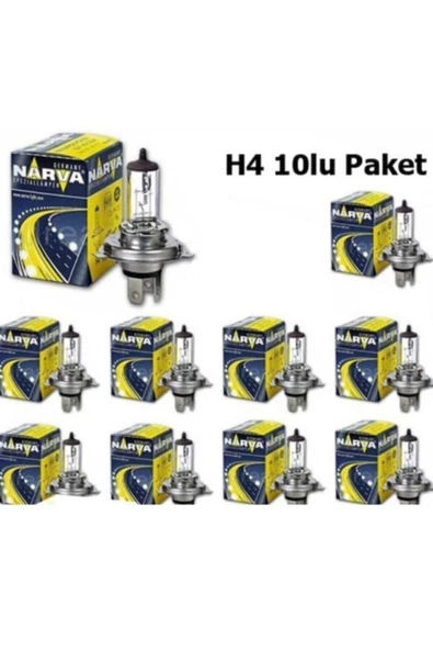 Narva 12v H4 55w Halojen Ampul 10 Adet Germany