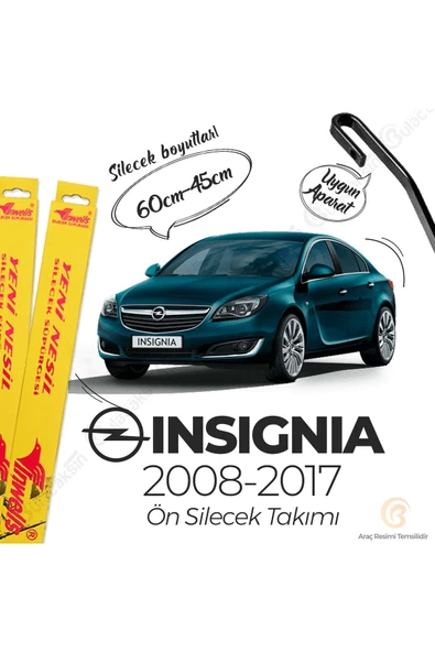 Inwells Opel Insignia Muz Silecek Takımı (2008-2016) 60x45 ürün görseli