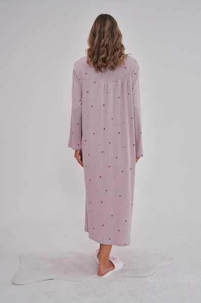 Mecit 6152 Bayan Lila Büyük Beden Gecelik - Resim 3