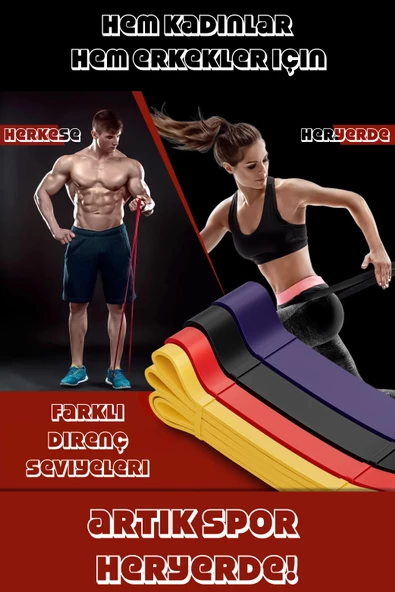 35 KG Direnç Bandı Kas Geliştirme Lastiği Fitness Pilates Cross Training Bant Mor - Extra Sert - 3