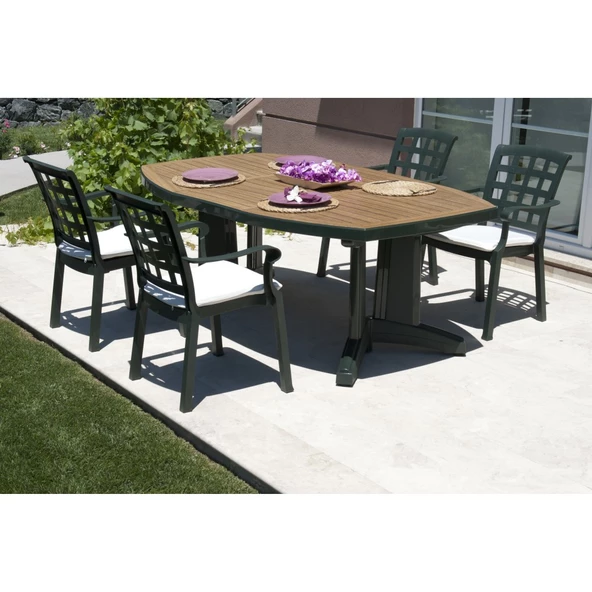 Papatya Pasha Koltuk - 1. Kalite Plastik Bahçe Balkon Koltuğu - 3