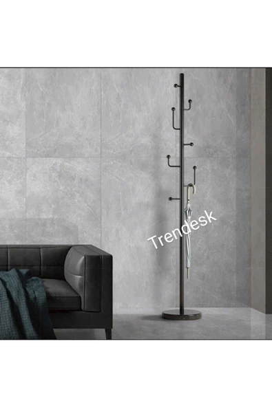 TRENDESK   Modern Metal Siyah Ayaklı Askılık Elbise Askısı 165*30 cm