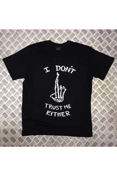 fame-stoned I Don't Trust Me Baskılı T-shirt