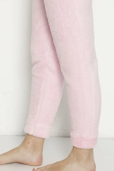 Cepli Lüx Pofuduk Polar Kışlık Pijama Altı pofcepli - 7