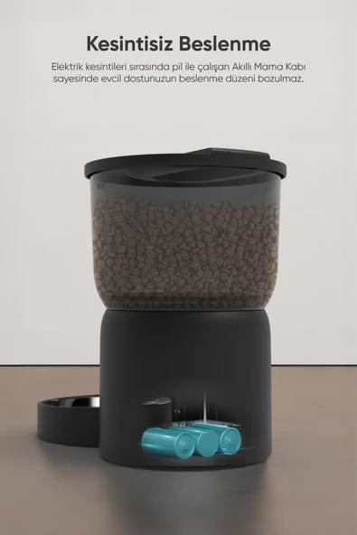 Şımart Akıllı Mama Kabı 3l Kapasiteli Ve Wi-fi Kontrollü Otomatik Besleme - 2