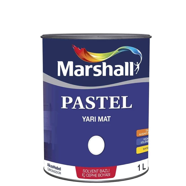 Marshall Pastel Yarı Mat Boyası Şeker Pembe 0,75 lt (1 Kg)