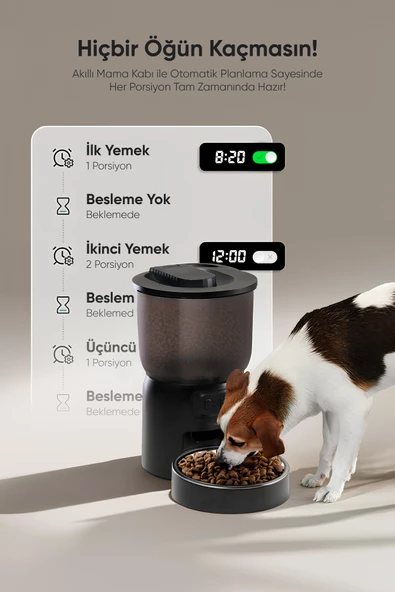 Şımart Akıllı Mama Kabı 3l Kapasiteli Ve Wi-fi Kontrollü Otomatik Besleme - 5