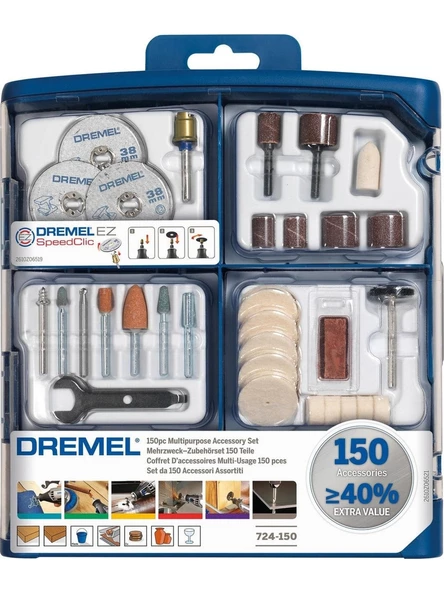 Dremel 150 Parça Multipurpose Accessory Set (724)
