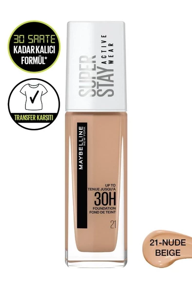 Maybelline Super Stay Active Wear 30H Fondöten 21