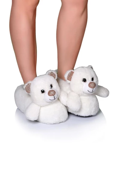 Twigy AA0648 TW BEAR Kadın Hayvanlı Panduf Beyaz 36-41