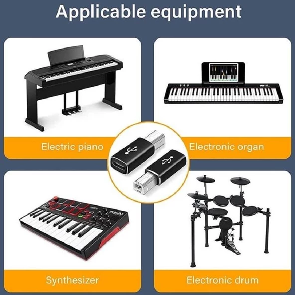 Type C To Usb B Midi Klavye Yazıcı Printer Çevirici Dönüştürücü Adaptör - 5
