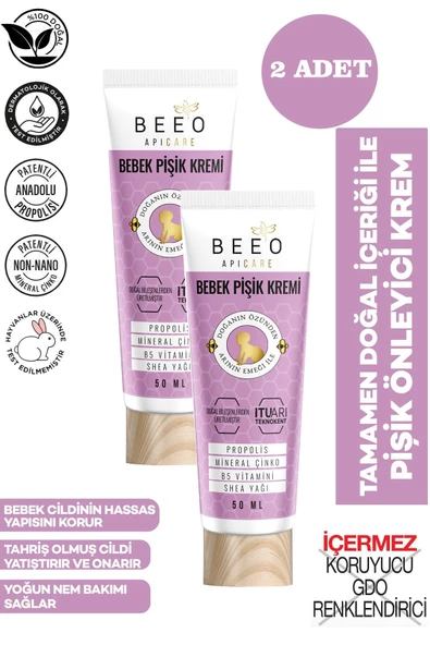 Bee'o Apibaby Bebek Pişik Kremi 50 ml 2 Adet