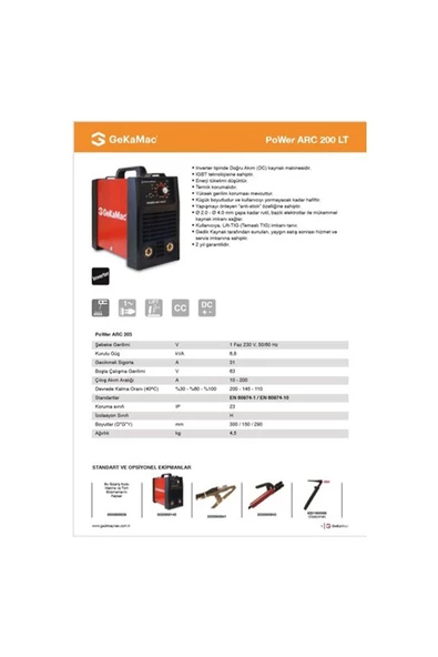 GEKA POWER ARC 200 PRO ELEKTROT KAYNAK MAKİNASI - 2