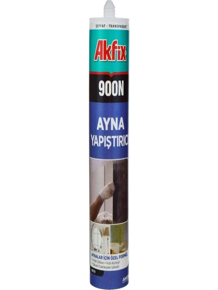 Akfix 900N Nötr Ayna Silikonu 280 ml Şeffaf SA081