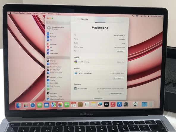 MACBOOK AİR 13 İNÇ M1 8GB RAM 256GB SSD UZAY GRİSİ - A2337 - 6