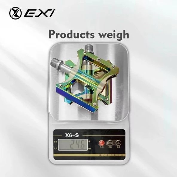 EXİ JT-10 3 Rulmanlı Alüminyum Alaşımlı Mtb Bmx Şehir Ve Yol Bisikleti Pedalı Siyah - 9