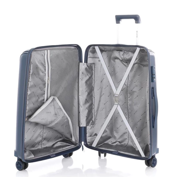 MÇS 3lü Set Kırılmaz Silikon Seyahat Valizi Bavulu V305 Laci - 3