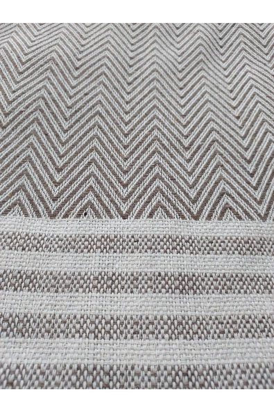 TEKSTİLCİ Naturel Saçaklı 220 x 180 Koltuk Örtüsü, Çekyat Örtüsü, Pamuklu Örtü,