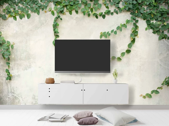 Duvar Dokulu Sarmaşık Dekorlu Duvar Kağıdı - Resim 3