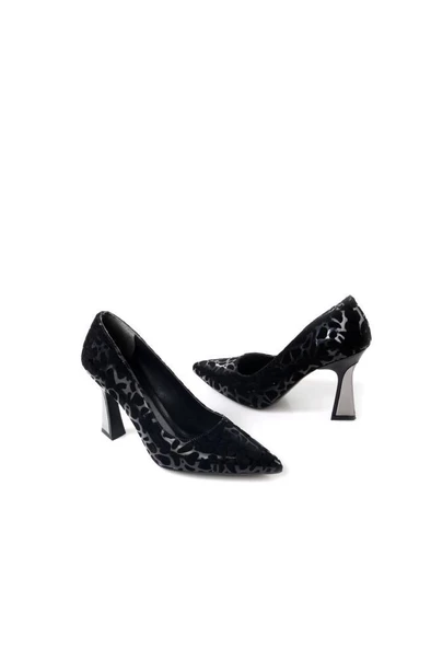 Papuçcity Dnz 03014 8,5 Cm Topuklu Kadın Desenli Stiletto Ayakkabı - 4