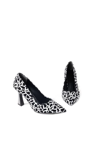 Papuçcity Dnz 03014 8,5 Cm Topuklu Kadın Desenli Stiletto Ayakkabı - 5